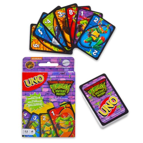 UNO Videospielkarten-Set – Bundle mit Minecraft, Super Mario, Teenage Mutant Ninja Turtles UNO Karten für Kinder plus Aufkleber, mehr | Minecraft, Mario, TMNT Aktivitäten für Kinder, – Bild 5