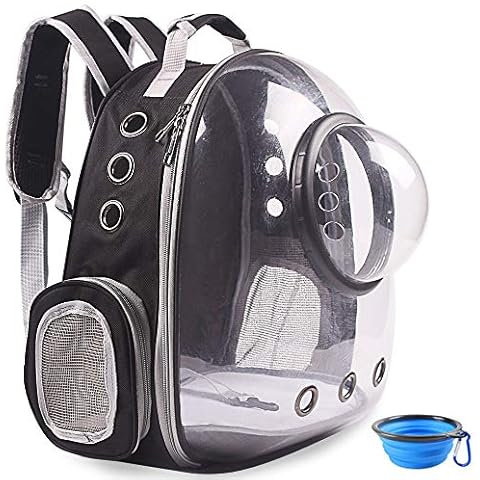 BEIKOTT Cat Backpack Carriers, Pet Bubble Backpack for Cats Puppy Dogs and Birds, Premium Leather Cat Backpack, Airline-Approved, Ventilate Transparent Capsule Carrier for Travel/Hiking/Outdoor Use Cover