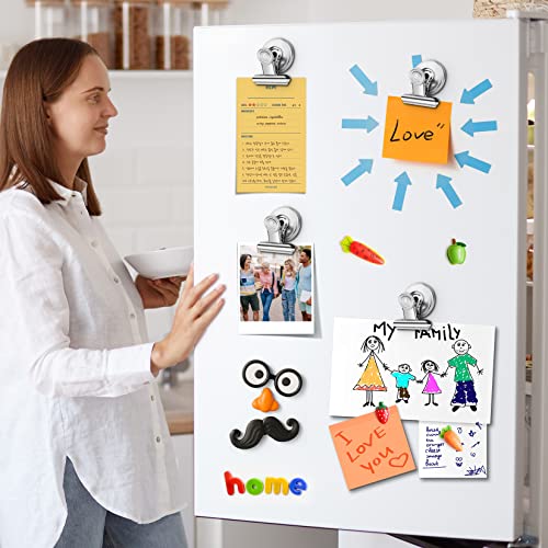Grtard 40 Pack Magnetic Clips Heavy Duty, Magnet Clips for Fridge, Refrigerator Magnets, Strong Magnetic Clip, Scratch Free Magnets with Clip for Whiteboard, Refrigerator, Cruise, Locker