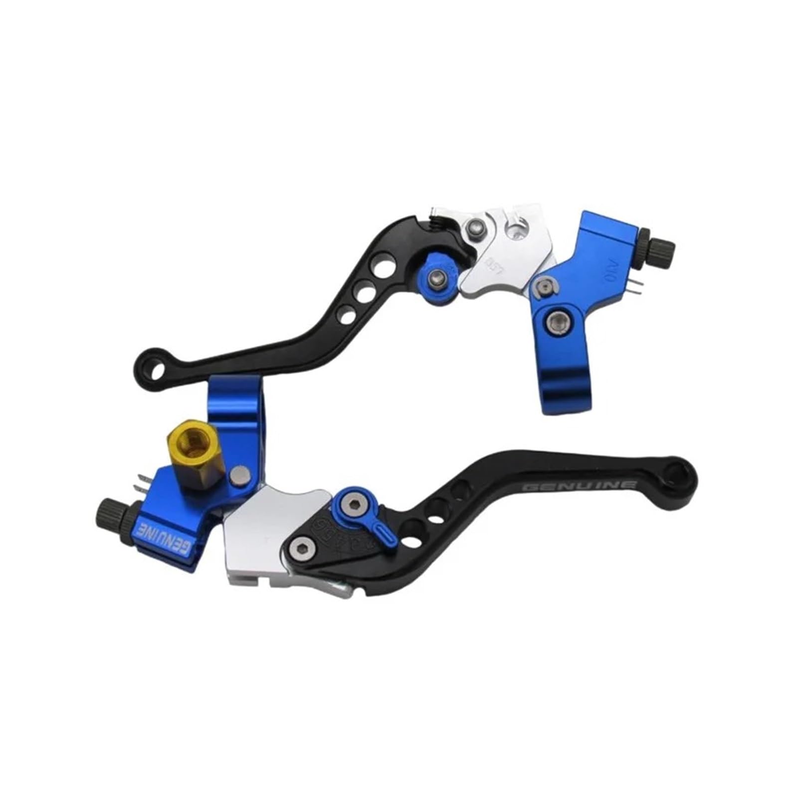 Jwqebns Blue Motorcycle Brake Clutch Levers For Kawasaki For Suzuki 22Mm Universal Motorcycle Brake Clutch Levers Drum Left And Right Handle Dual Hub(Blue)