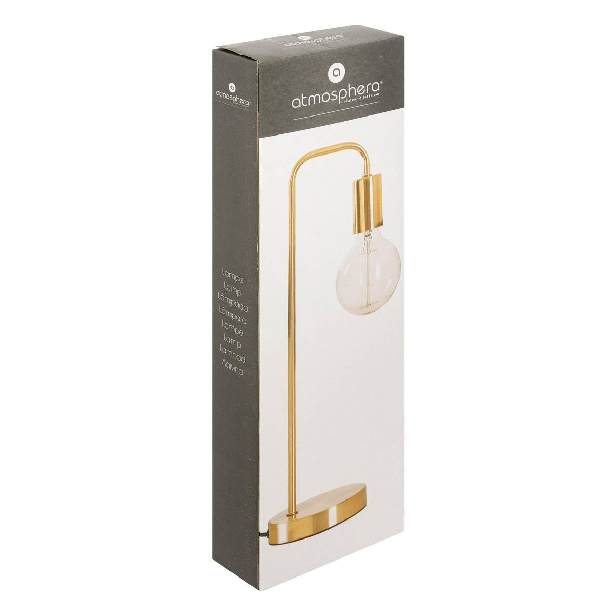 Gold Metal lamp H46 - Essential Mood, L. 15 x P. 12.5 x H. 45 cm - Image 3