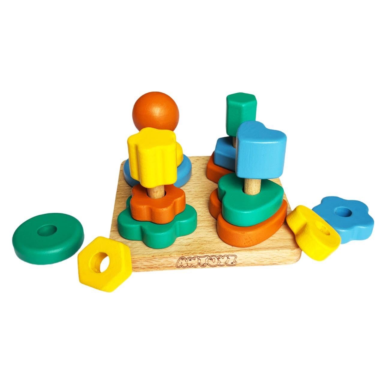 ANTOYZ Rings Sort & Stack Puzzle Toy Wooden Ring Stacking Toy (B0DDPWQX5W) Amazon Price History, Amazon Price Tracker