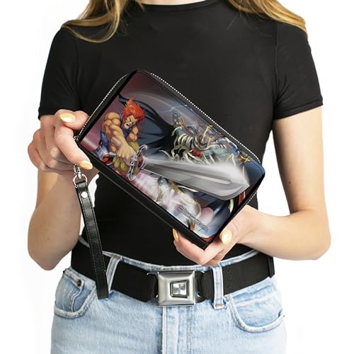 Buckle-Down PU Zip Around Wallet Rectangle ThunderCats Lion O and Mumm Ra Sword of Omens Pose4
