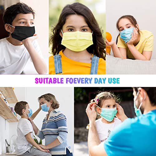 Taimu Tm Kids Face Mask, Disposable Kids Masks For Protection Breathable Colorful Cute Face Masks For Children Safety Mask Anti Dust Air Pollution Protection #TOP7