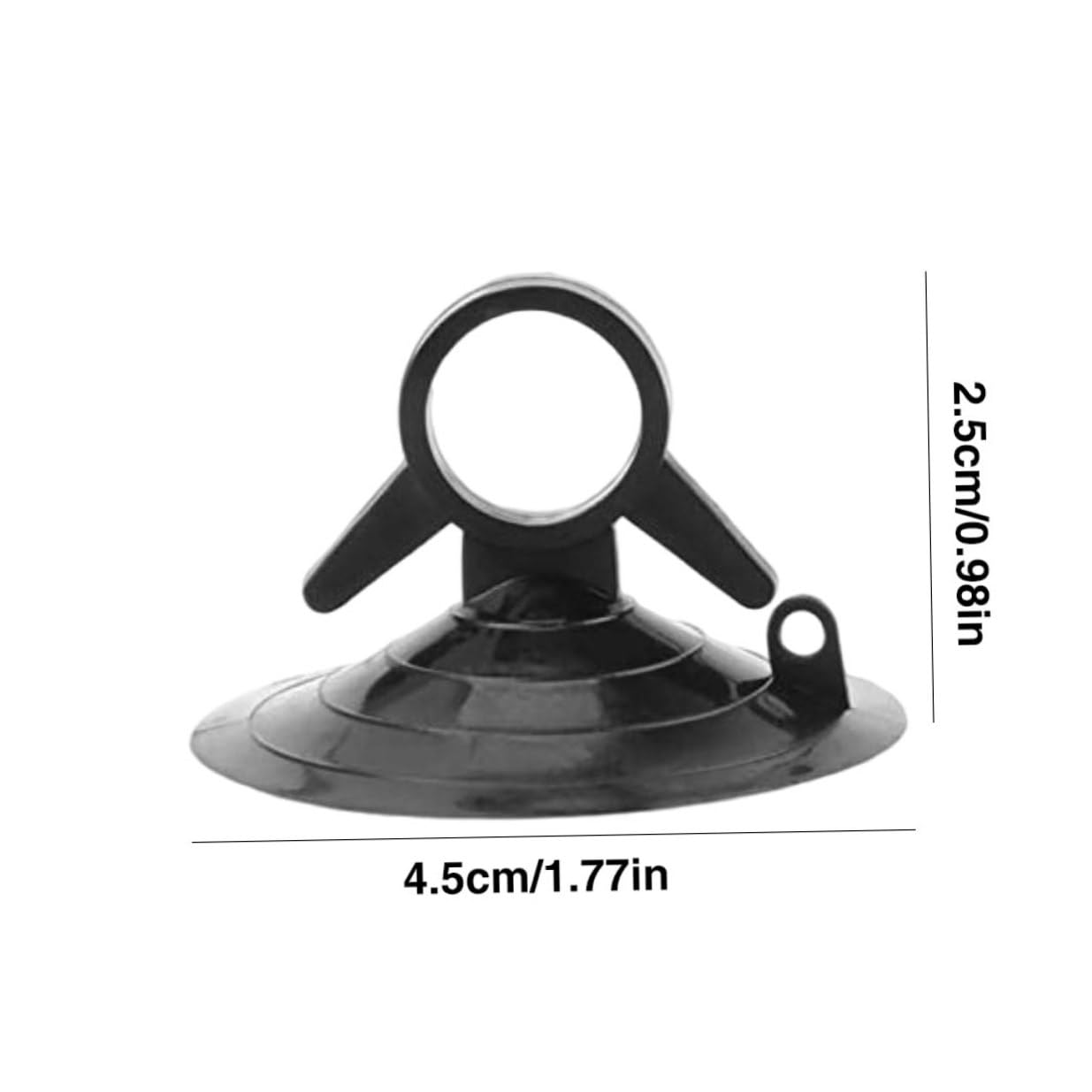 Tazas de succión, 10 Piezas de 4,5 cm de Vidrio pequeñas Tazas de succión con Anillo de tirón, Tazas de succión de Ventana del automóvil, Almohadillas de Sucker para Visor automotriz (Negro)