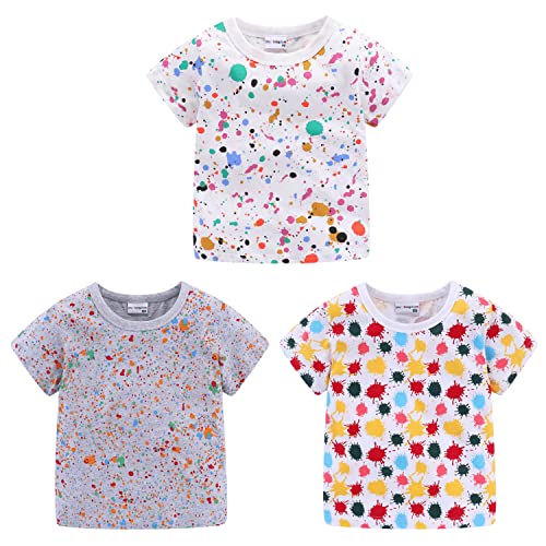 Image of Mud Kingdom Boys Girls T-Shirts Cotton Cute Cartoon Graphic Tees for Kids 2-8 Years