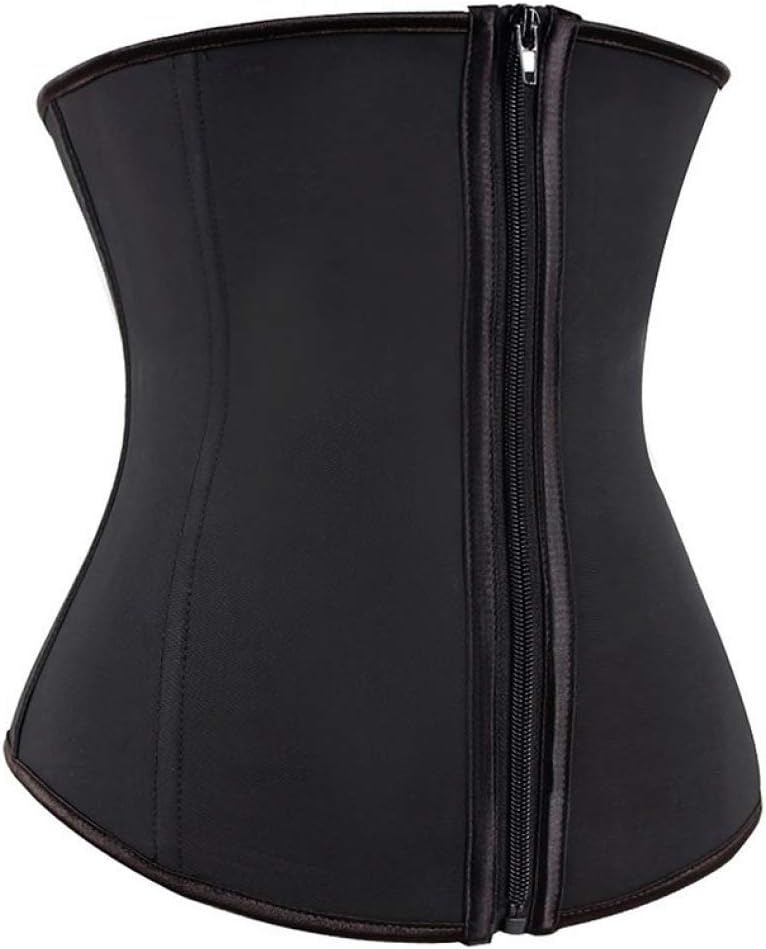 Latex Waist Trainer Hourglass Body Shaper Slimming Cinchers Zipper