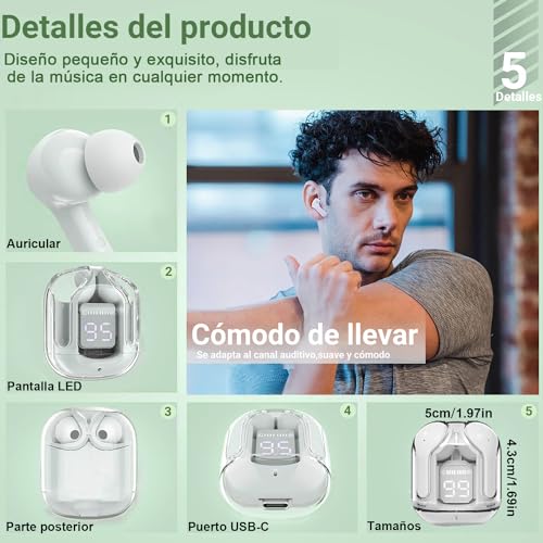 Auriculares, Audífonos Y Bocinas, Personal Computer audifonos bluetooth Marca PERFECTOP (3)