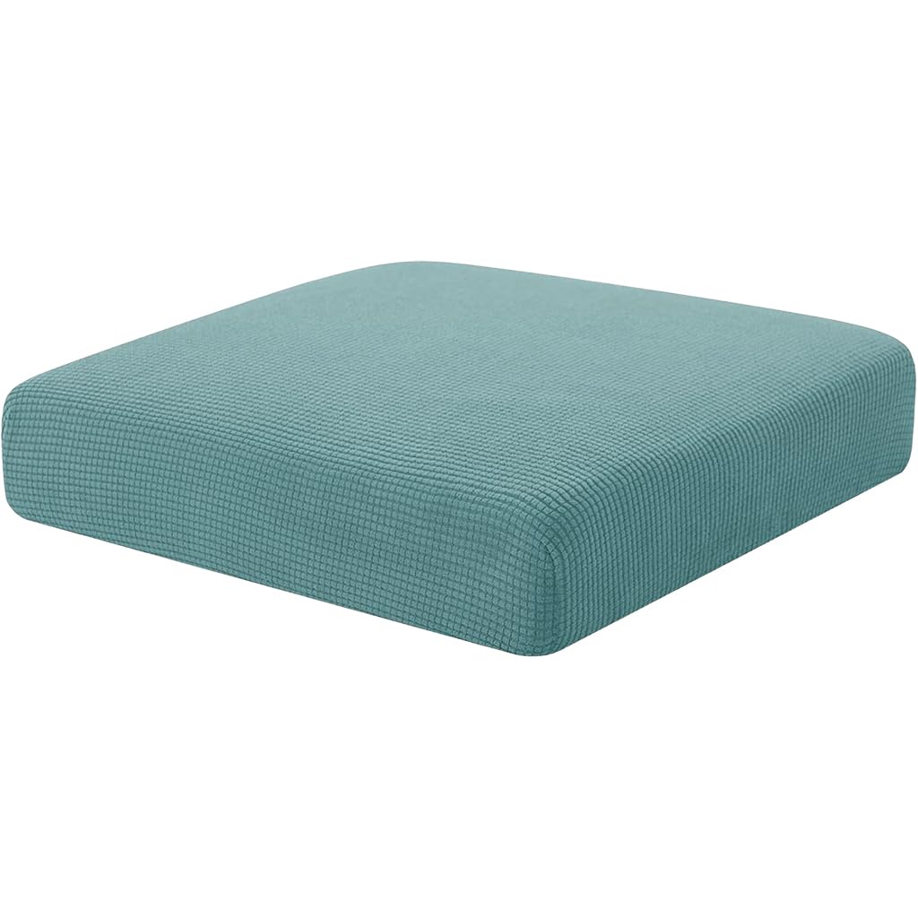 HASTHIP® Sofa Seat Cushion Slipcover, Fashion Stretchy Textured Sit Pad Cover Slip-on Seating Cushion Cover for Sofa Seat Pad, Zabuton Prayer Mat, Meditation Kneeling Mat, 50-70cm, Green-image-43