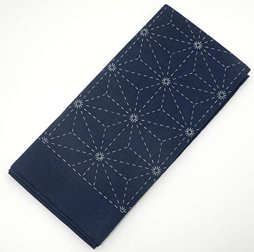 Image of DARUMA Sashiko Sampler Original Cloth Navy Color (Hemp Leaf)