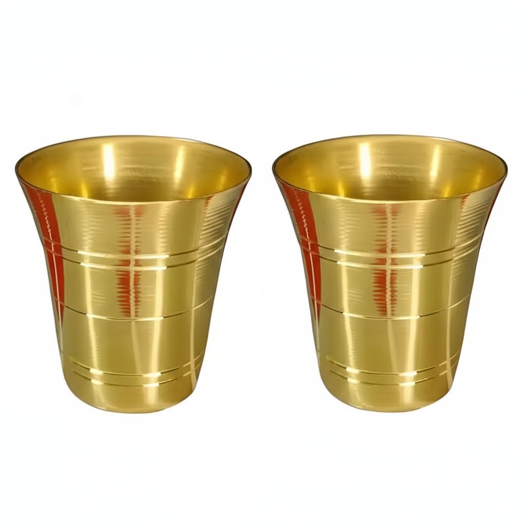 Pooja Small Pital Glass for Bhog/Prasad Brass Glass for Pooja/Mandir,Worship Place and Special Occasions Size Pack of 2-image-48