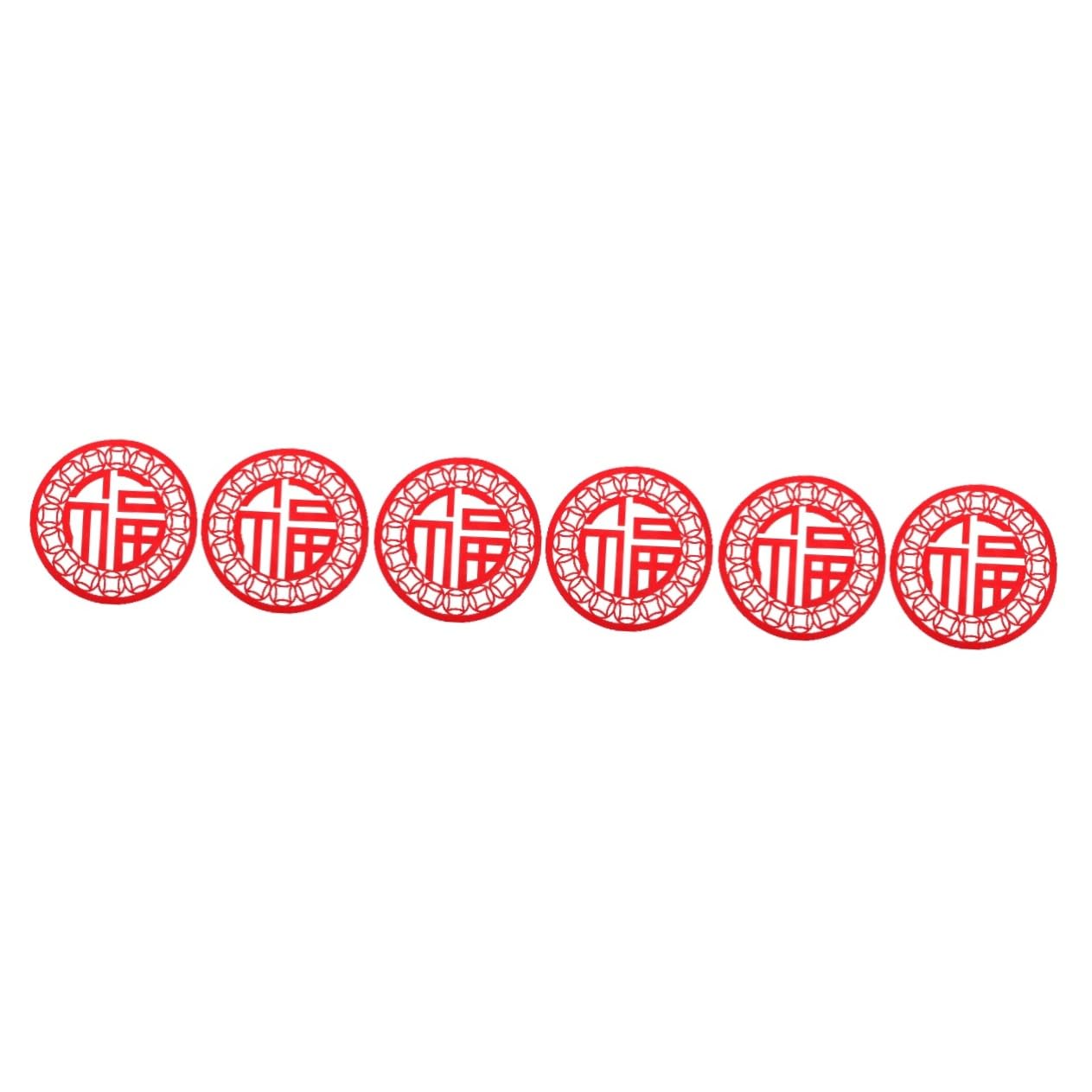 Autocollants de porte Fu chinois non-adhésifs pour décorer sans laisser de trace