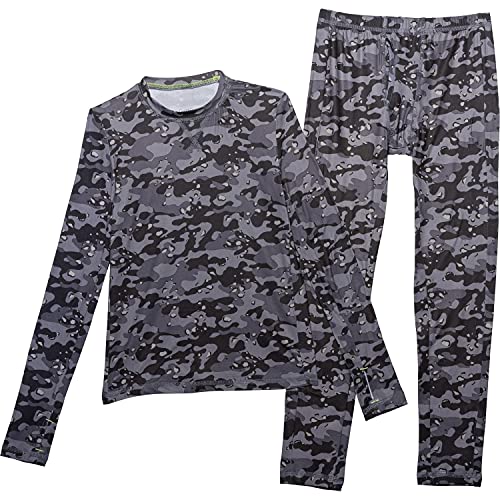 Image of Boys Comfortech Stretch Poly 2 pc. Long Sleeve Crew & Pant Set