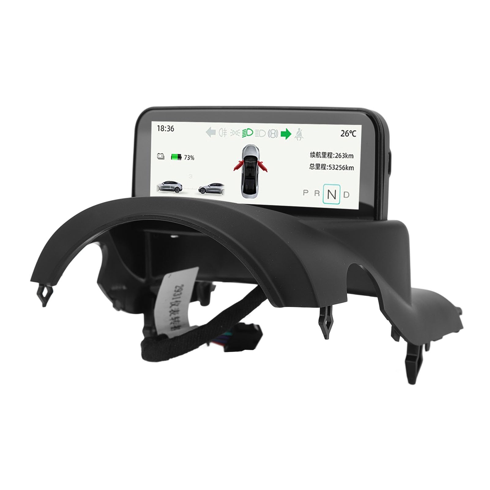 Car Dashboard LCD Screen, Improve Concentration HUD Speedometer Display High Resolution 256MB Memory Auto Brightness Adjust for Model 3 Y (#1)