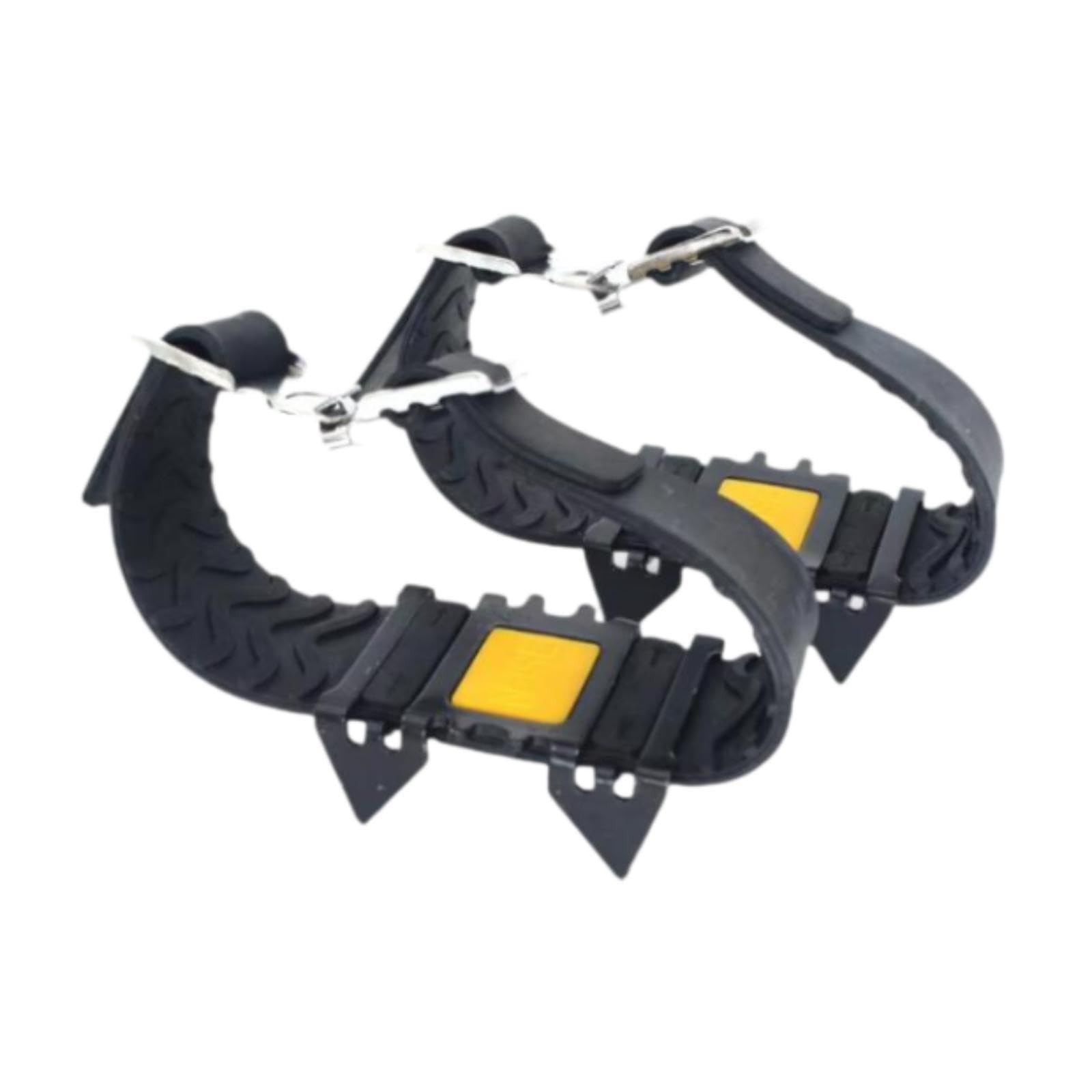Generic Ice Shoe Crampons for Mountaineering and Hiking, Universal Traction Spikes, Black