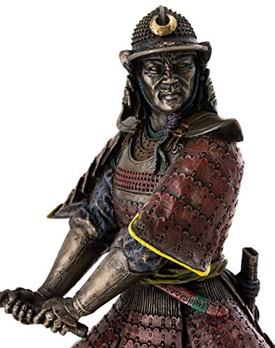 Estatua japonesa samurái General Minamoto 8.25 pulg miniatura 5