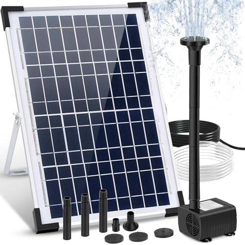 Solar Fountain Pump 12W Solar Water Fountain With 3 Spray No...