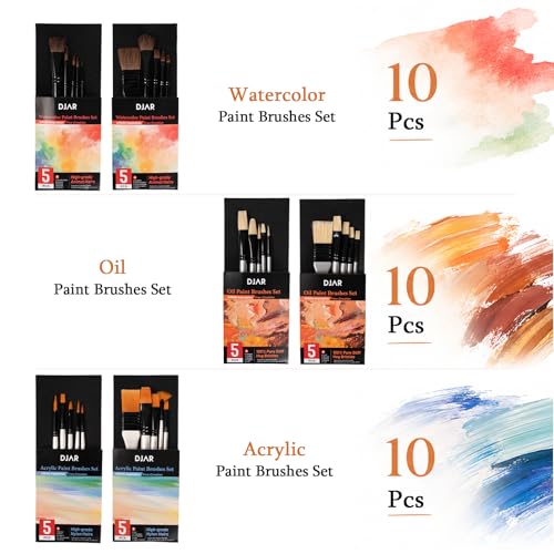 Image of DJAR 169-Piece Wooden French Easel Art Painting Kit for Adults