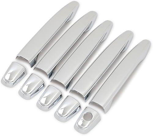 Miniatura 2 de Kadore Cubierta de manija de puerta lateral exterior para Toyota Land Cruiser Prado FJ120 2003-2009 ABS cromo 10 unidsset