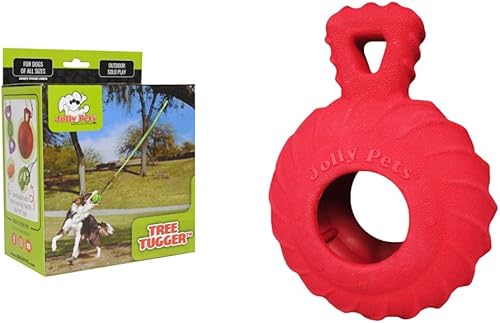 Jolly Pets Tree Tugger, Green & Tuff Treader - Juguete para perros con asa, 6 pulgadas, rojo, modelo JTR23, todos los tamaños de raza Jolly Pets Tree Tugger, Green & Tuff Treader - Juguete para perros con asa, 6 pulgadas, rojo, modelo JTR23, todos los tamaños de raza
