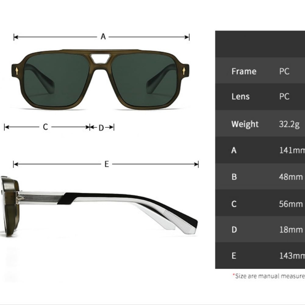 Gafas de sol de moda para hombre y mujer con remaches, protección UV400.