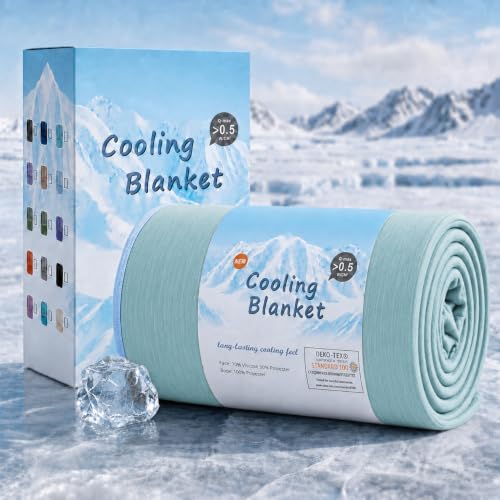 Image of Topcee Cooling Blanket Queen Size 90 inchx90 inch for Hot Sleepers Summer Blanket
