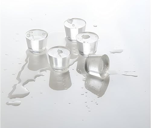 Miniatura 4 de Mini bandejas redondas para cubitos de hielo de 11 pulgadas con parte inferior de silicona flexible (Juego de 4 colores primaverales)