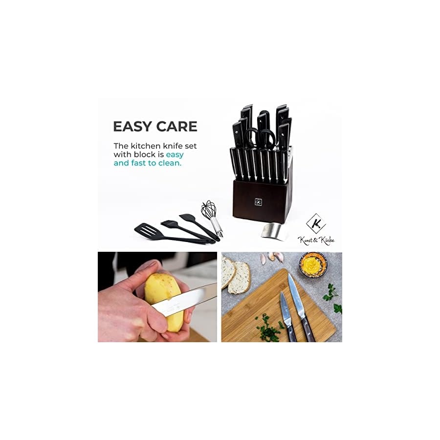 Kunst & Küche Neckar Series 25 PCS Stainless Steel Knife Block Set Kitchen Knives Meat Carving