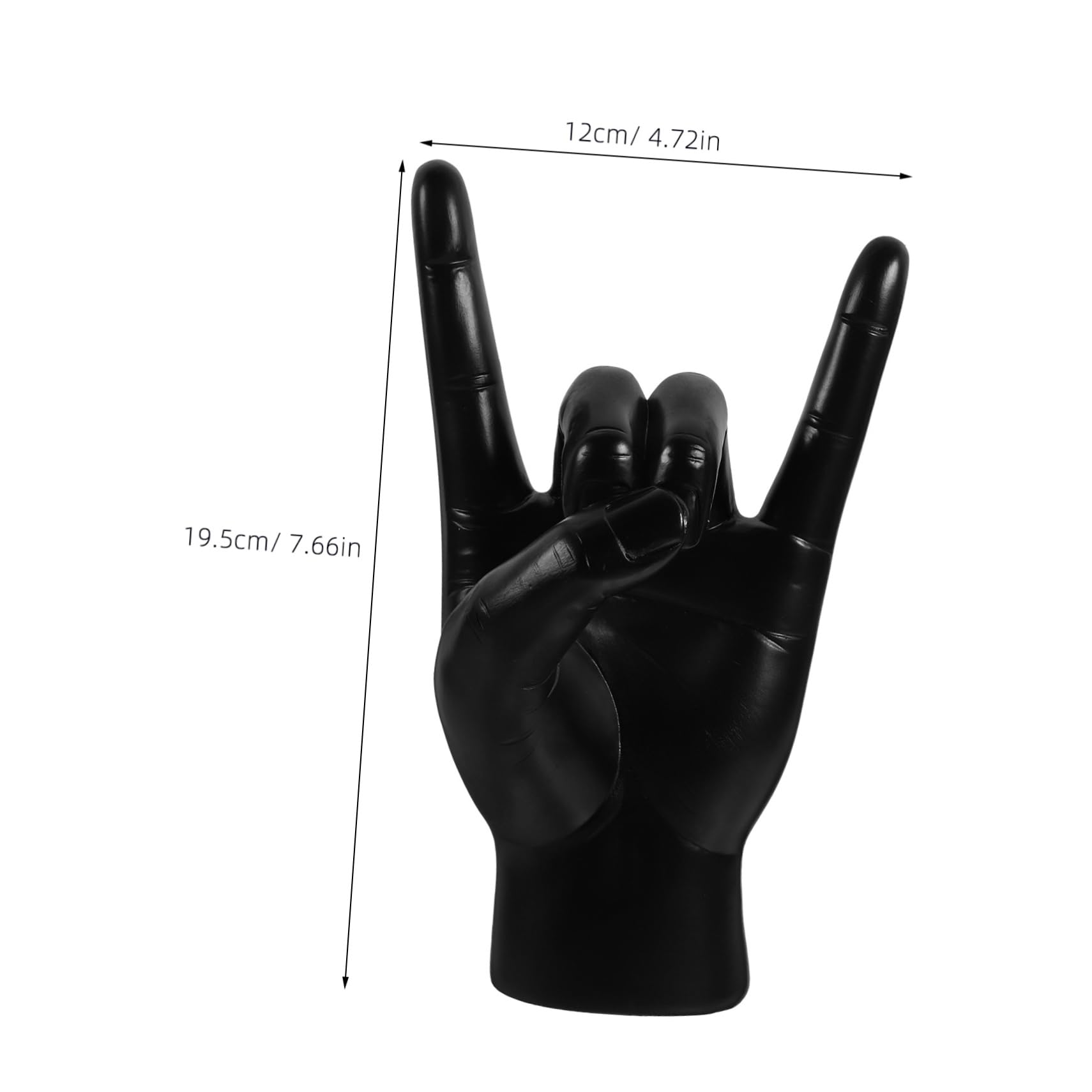 ZXQUEGF 4 Pezzi Modello di Musica Rock Resina Artigianato per la casa del Dito Statua Scultura in Stile Nordico Gesto Mano Astratta Decorazione della Camera da Letto