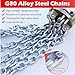 Plastic & Metal Drums Lifting Tool Chain Drum Lifter 2200lb/ 1t Oil Barrel Clamp, for Crane Forklift Hoist with 2 Widen Hooks & Chains, Industrial Drum Lift(4.5cm)
