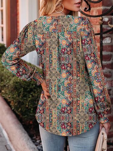 ROSELINLIN Womens Long Sleeve Tunic Tops Fall Blouse Shirts4