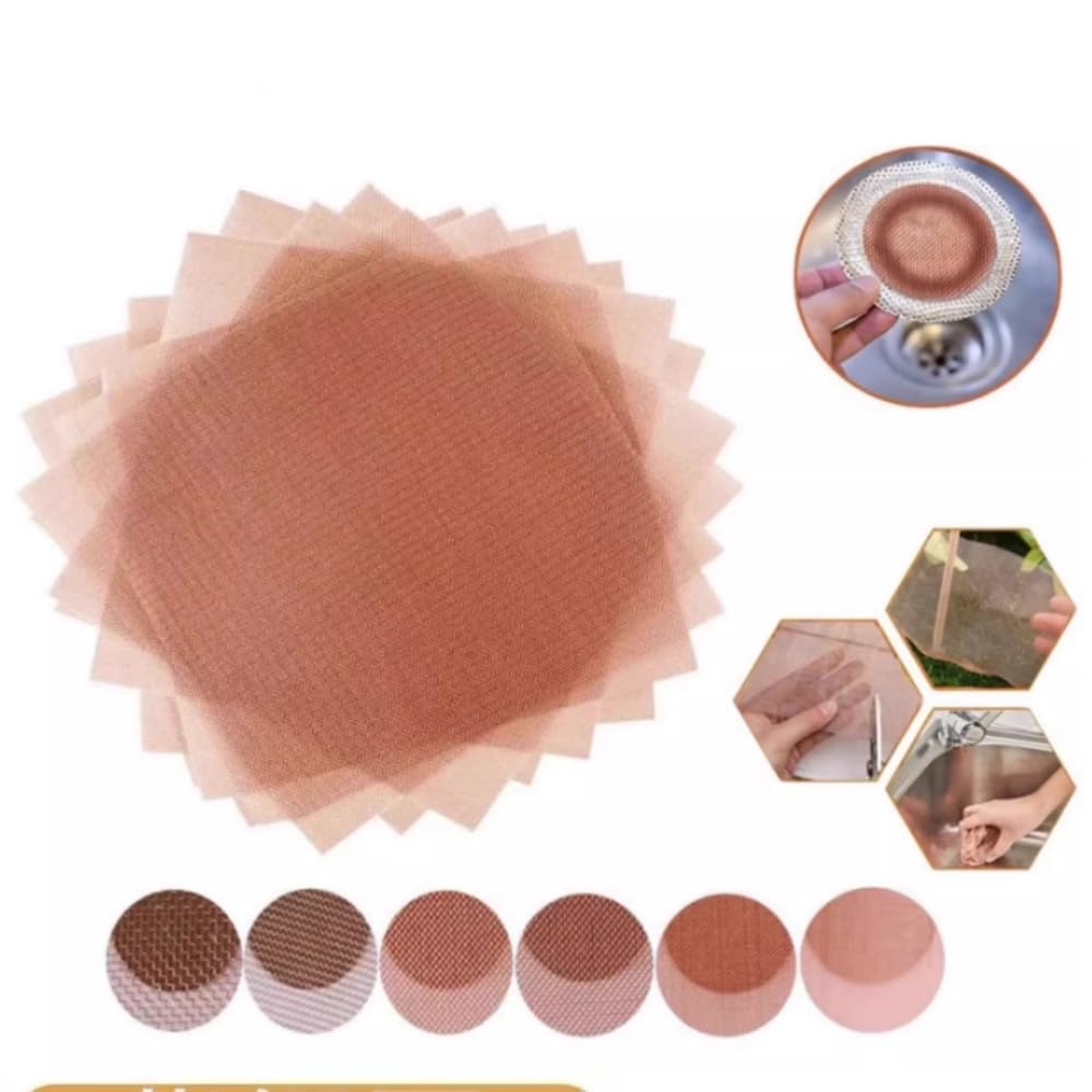 Copper mesh,Copper Wire mesh,Radiation grounding Equipment Room electromagnetic Metal Signal Shielding 10-200 mesh Option (1, 180 Mesh : 30 x 60cm)