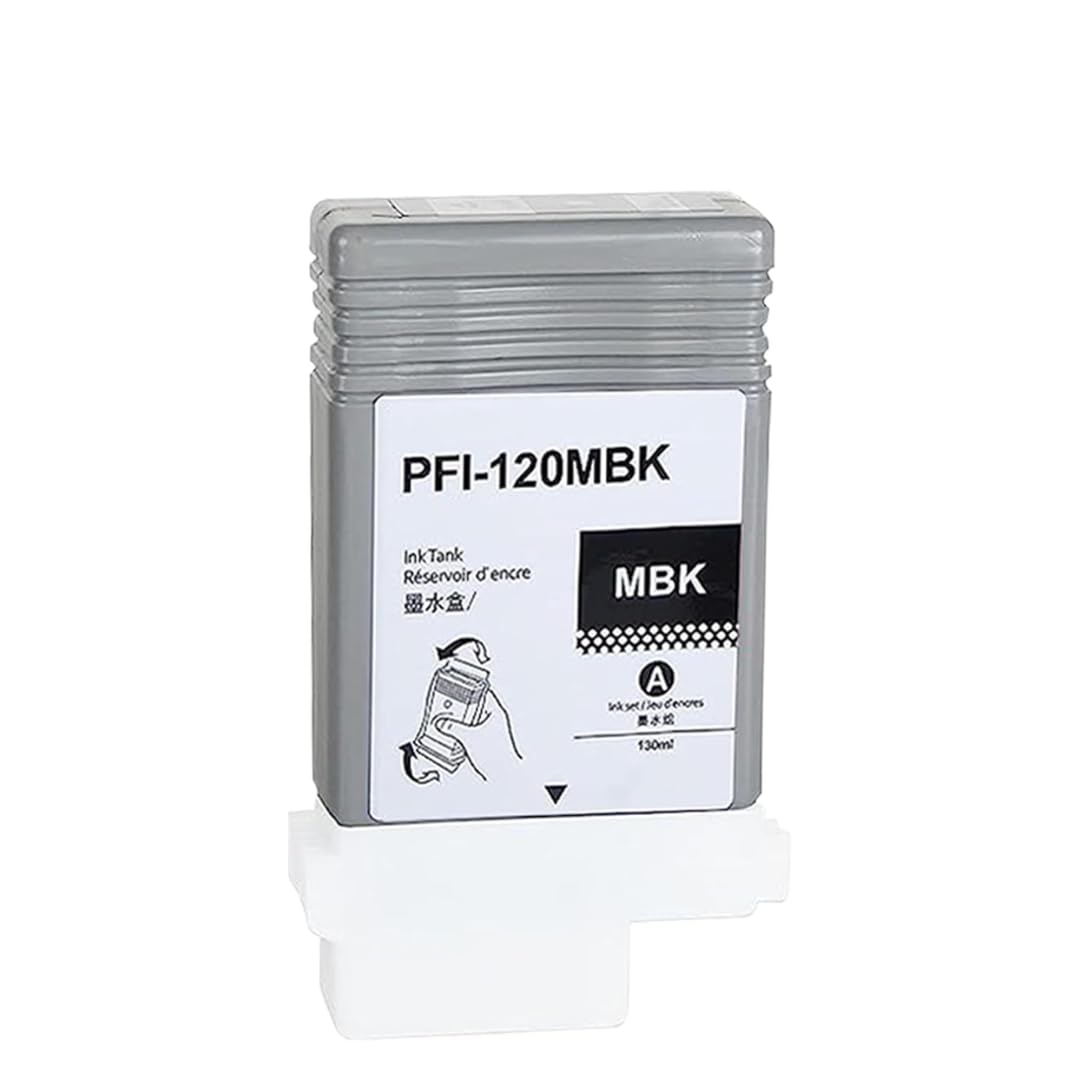 PFI-120 Ink Cartridge with Latest Chip Compatible with Canon imagePROGRAF TM-200 TM-205 TM-300 TM-305 (Matte Black)