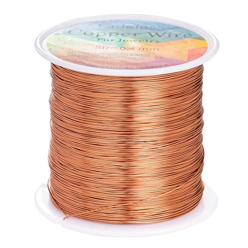 Tarnish Resistant Copper Wires 26 Gauge/0.4mm, 328 Feet, Copper Color