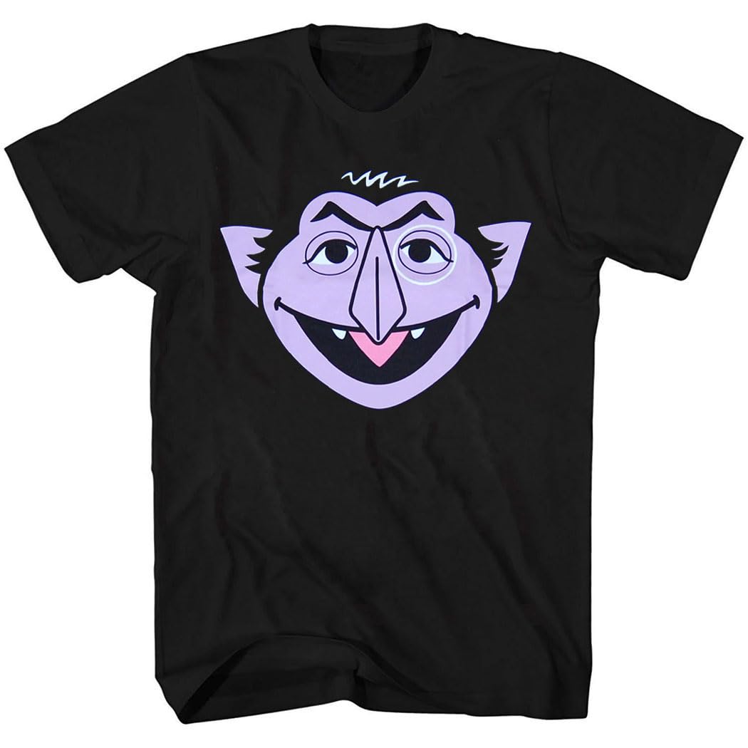 Animation Shops Count Von Count Character Face Adult T-Shirt