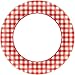 Gingham Party Supplies Pack for 40 Guests Deluxe: Extra Large Red Gingham Plates, Small Plates, Napkins & Cups