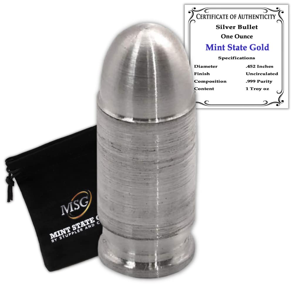 1 oz. Silver Bullet - .45 Caliber ACP