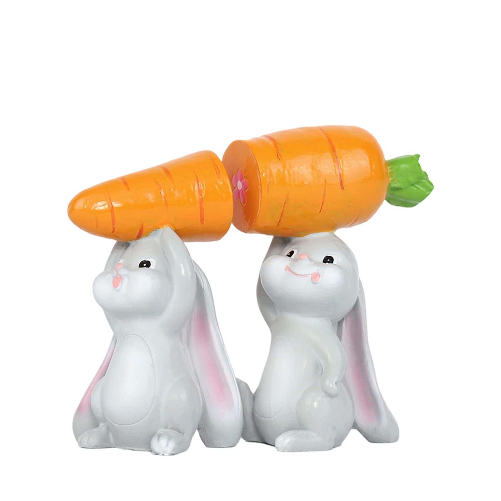 Piceioep Resin Rabbits Figurine Spring Rabbits Statue Sculpture Indoor Easter Decors Moderns Art Spring Home Decors for Bookshelfs Easter Bunnies Decorations Indoor