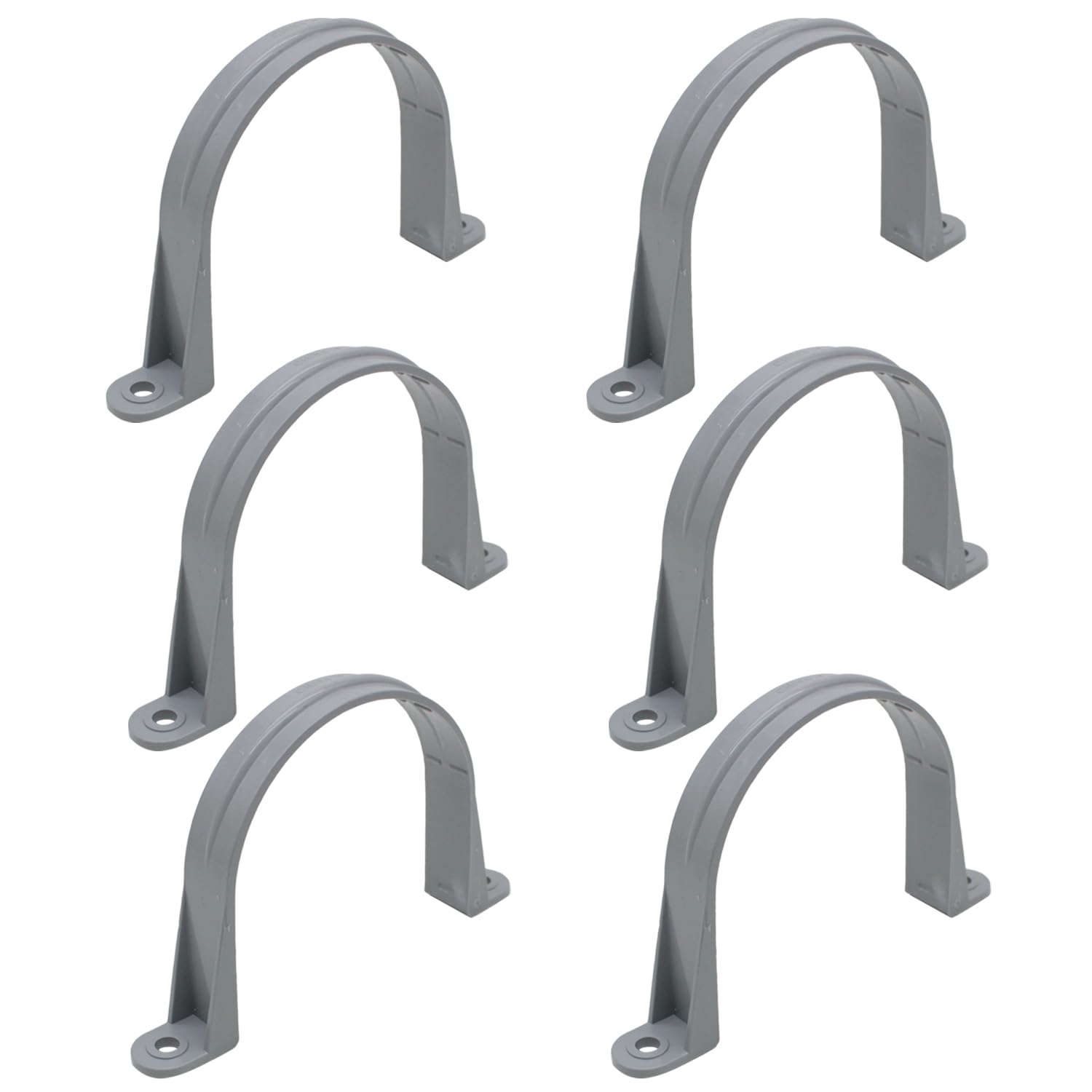 Snapklik.com : TOMSHIELE 4 Inch 6pcs PVC Pipe Straps Reliable 2-Hole ...