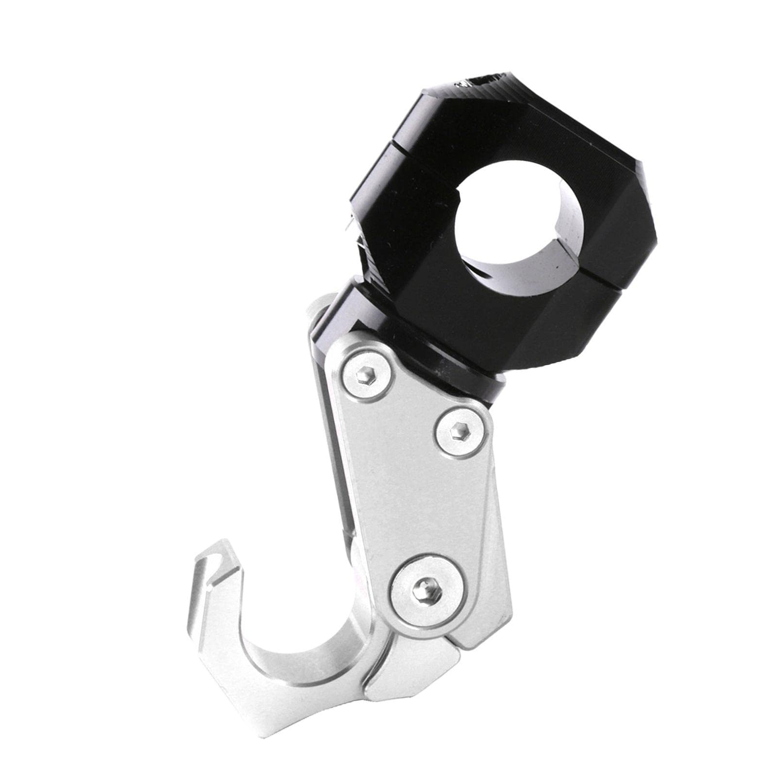 HEAVENGLOW 1pc Metal Motorcycle Hook Luggage Bag Hook Mount Storage Hanger Spare Parts Silver 28mm-picture-29