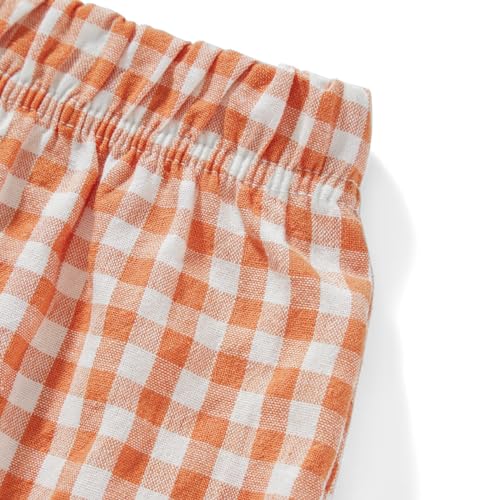 Image of Y2k Plaid Shorts Cute Baggy Ginghem Boxer Shorts for Women Checked Lounge Pajama Bottom Preppy Sleep Pj Shorts