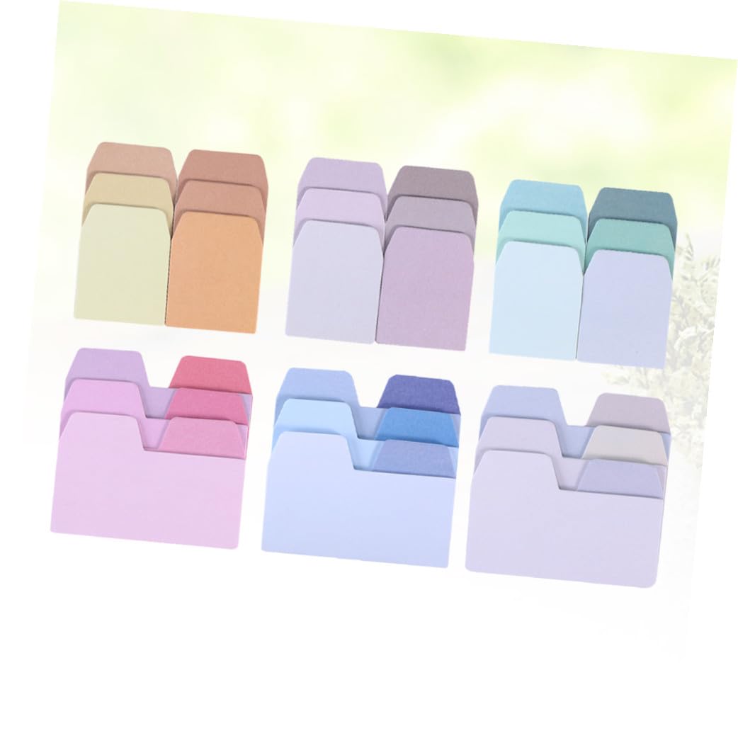 NUOBESTY 18pezzi Adesivi Memo Colorati Con Gradiente Stickers Decorativi Per Indici e Note Perfetti Per Libri e Studio Materiale Scrivibile e Superficie Liscia