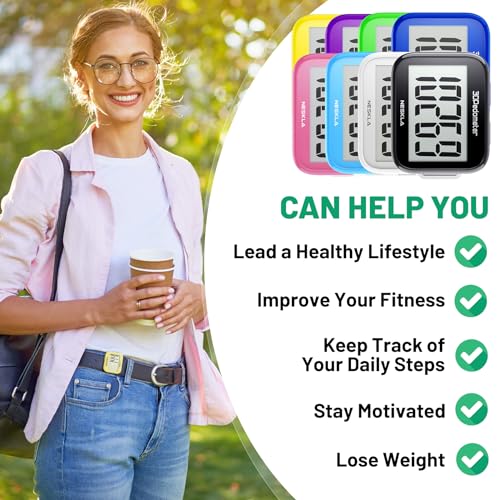 Image of 3D Pedometer for Walking, Simple Step Counter with Large Digital Display, Step Tracker with Removable Clip Lanyard, Accurately Track Steps for Men Women Kids Adults Seniors