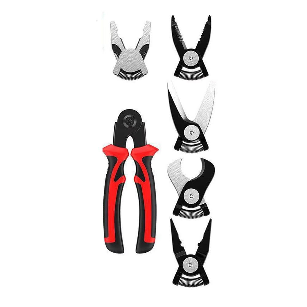 Littimoon Replaceable Multifunctional Electrician Pliers Wire Stripping Needle Nosed Wire Cutting Special Tools
