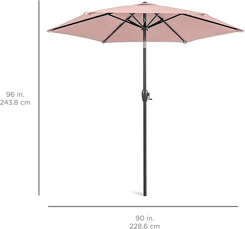 Vista 49 de Best Choice Products - Paraguas redondo para exteriores de alta resistencia (7.5 pies).