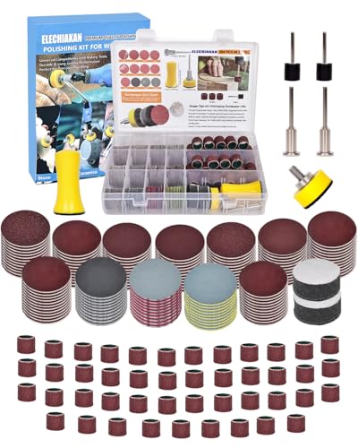 1 Inch Sanding Discs and Drums for Dremel Rotary Tool Accessories, Hook and Loop Sandpaper for Drill Sanding Bits Attachment, Resin Polishing Kit Pads 60-10000 Grit for Wood Metal Craft Making Jewelry