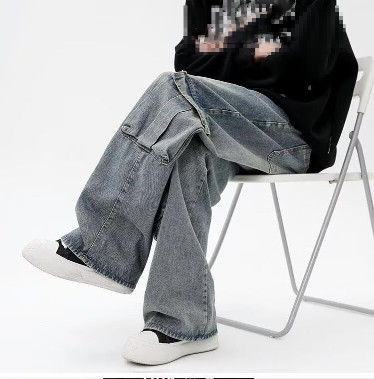 Men's Retro Summer Denim Long Pants2