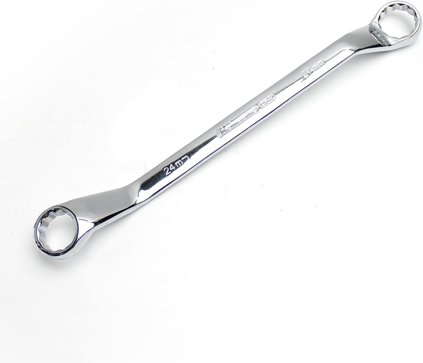 Utoolmart Torx Box Wrench, 24mm x 27mm Metric 12 Point Offset Double Box End, 350mm Length Repair Tool for Automotive Home Chrome Plated, Cr-V