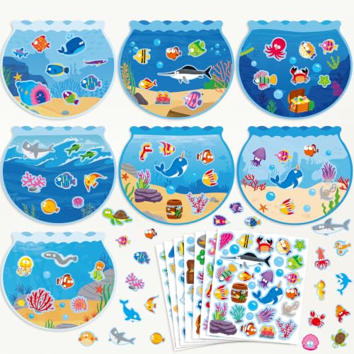 Fish & Fish Tank Stickers, 7 Ocean Scenes & 790+ Stickers for Toddlers