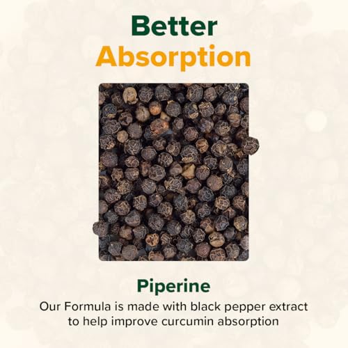 Image of VAHDAM Turmeric Curcumin for Joint Support | 60 Capsules | Piperine & 95% Curcuminoids | Anti Inflammatory Supplement